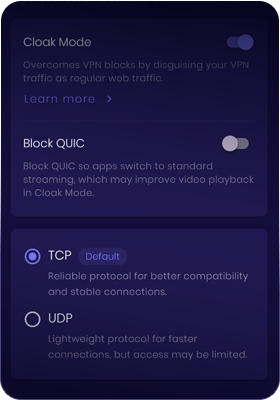 Protocols screenshot